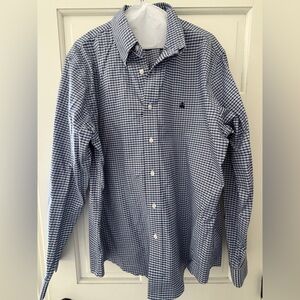 Brooks Brothers Navy Checkered Button Down Shirt